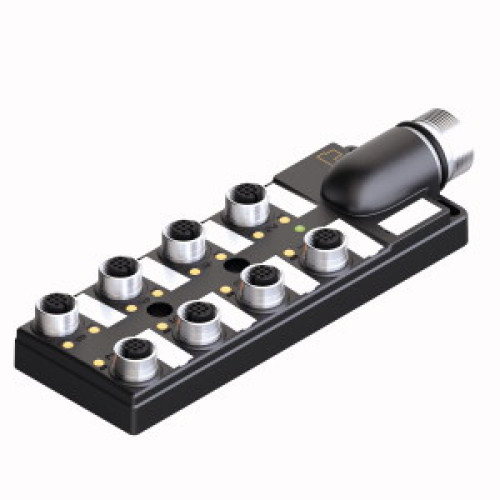 Passive Actuator/Sensor Box, M12 &times; 1, 8-port, with M23 Connector for Supply Cabl