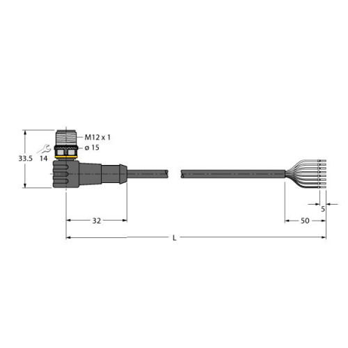 Actuator and Sensor Cable, PUR, Connection Cable
