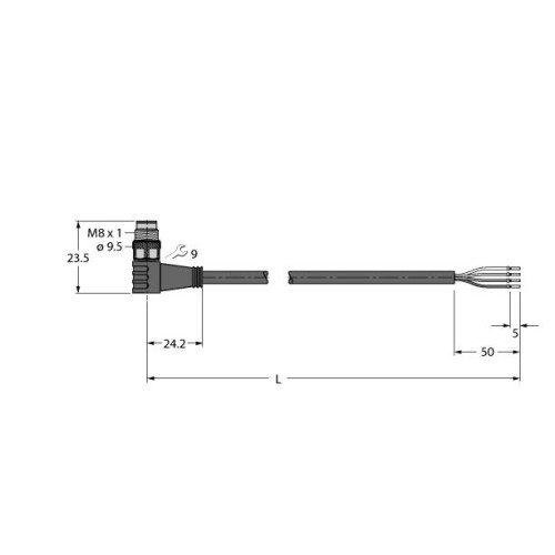 Actuator, Sensor and Supply Cable, PUR, Connection Cable