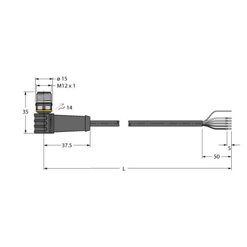 Actuator and Sensor Cable, PUR, Connection Cable, Voltage 60 V