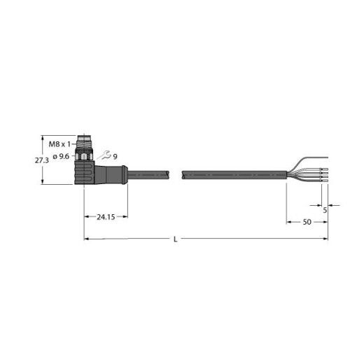Actuator and Sensor Cable, PUR, Connection Cable