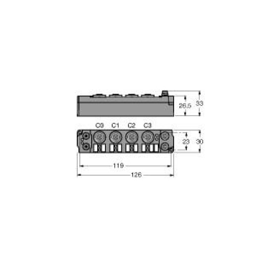 piconet Extension Module for IP-Link, 4 Digital PNP Inputs Filter 3 ms, 4 digita