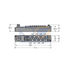 piconet Coupling Module for CANopen, 4 Digital PNP Inputs Filter 3 ms, 4 Digital