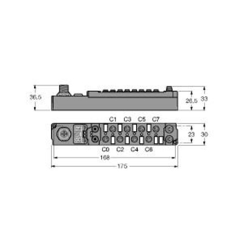 piconet Coupling Module for CANopen, 4 Digital PNP Inputs Filter 3 ms, 4 Digital