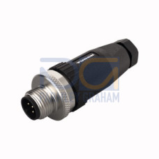 Field-Wireable Connector, M12 &times; 1 Round Connector with Pt1000 Sensor