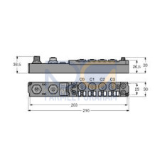 piconet Coupling Module for PROFIBUS-DP, 4 Digital PNP Inputs Filter 3 ms, 4 Dig