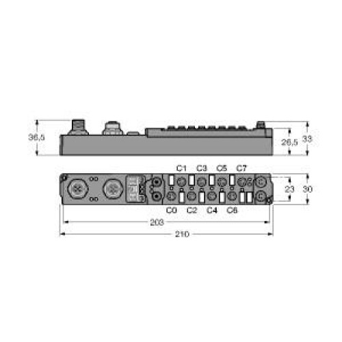 piconet Coupling Module for CANopen, 4 Digital PNP Inputs Filter 3 ms, 4 Digital