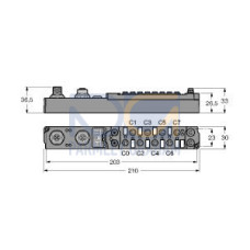 piconet Coupling Module for DeviceNet, 4 Digital PNP Inputs Filter 3 ms, 4 Digit