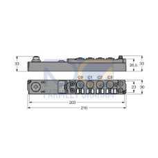 piconet Coupling Module for PROFINET, 4 Digital PNP Inputs Filter 3 ms, 4 Digita