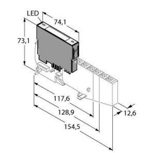 BL20 electronic module, Power Feeding Module with Diagnostics Function
