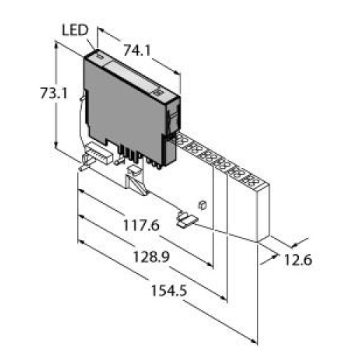 BL20 electronic module, 2 Digital Outputs, NPN, 0.5 A