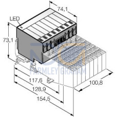 BL20 electronic module, 16 Digital Outputs, PNP, 0.5 A