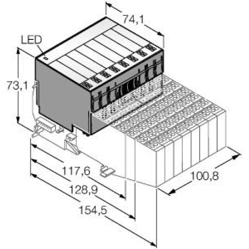 BL20 electronic module, 16 Digital Outputs, PNP, 0.5 A