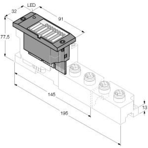 BL67 electronic module, 2 Analog Inputs for Current