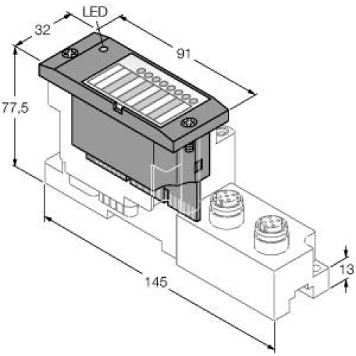 BL67 Electronic Module, 2 RFID Channels (HF/UHF)