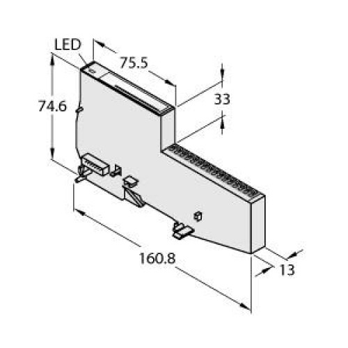 BL20 Economy Module, 8 2-wire Analog Inputs U/I resp. 4 2/3-wire PT/NI Inputs