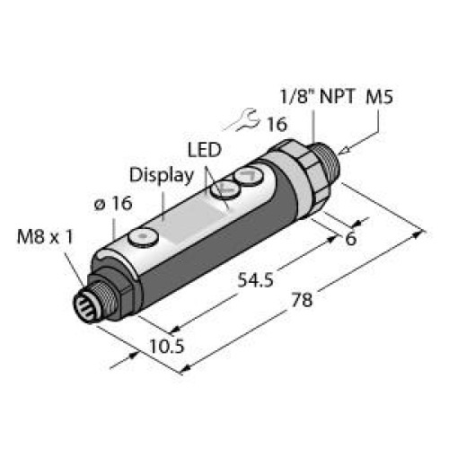 Pressure Sensor, IO-Link with 2 PNP Transistor Switching Outputs