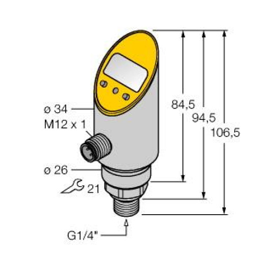 Pressure sensor, 2 PNP/NPN Transistor Switching Outputs