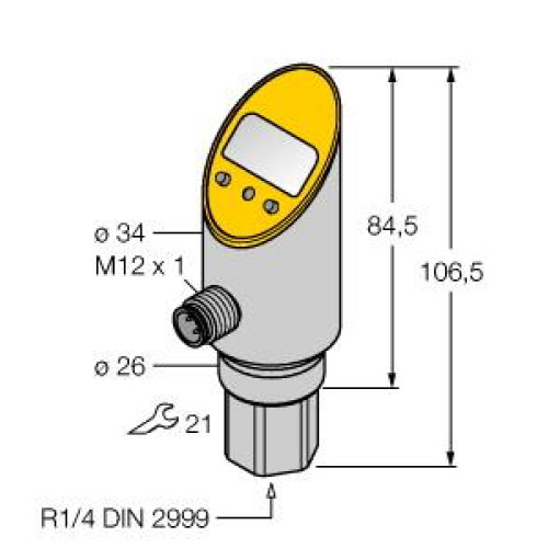 Pressure sensor, 2 PNP/NPN Transistor Switching Outputs
