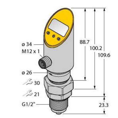 Pressure Transmitter (Rotatable), 2 PNP/NPN Transistor Switching Outputs, Operating