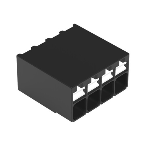 SMD PCB terminal block, push-button, 1.5 mm&sup2;, black