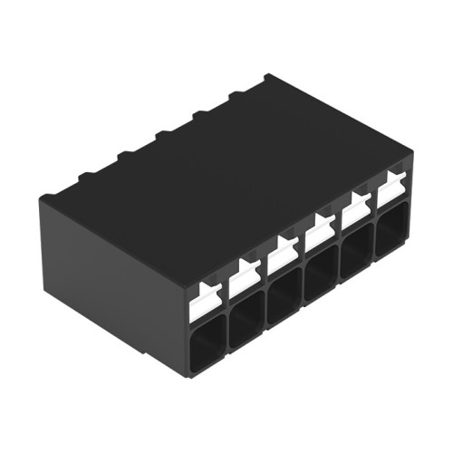 SMD PCB terminal block, push-button, 1.5 mm&sup2;, black