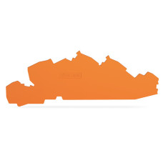 End and intermediate plate, 1 mm thick, orange