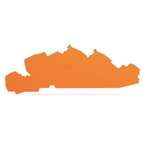 End and intermediate plate, 1 mm thick, orange