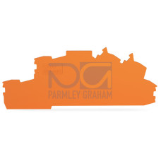 End and intermediate plate, 0.8 mm thick, orange