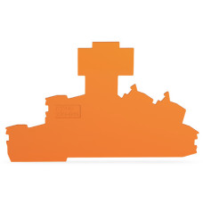 End and intermediate plate, 1 mm thick, orange