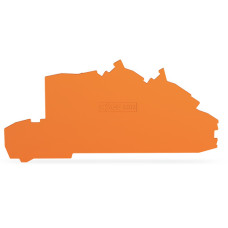 End and intermediate plate, 0.8 mm thick, orange