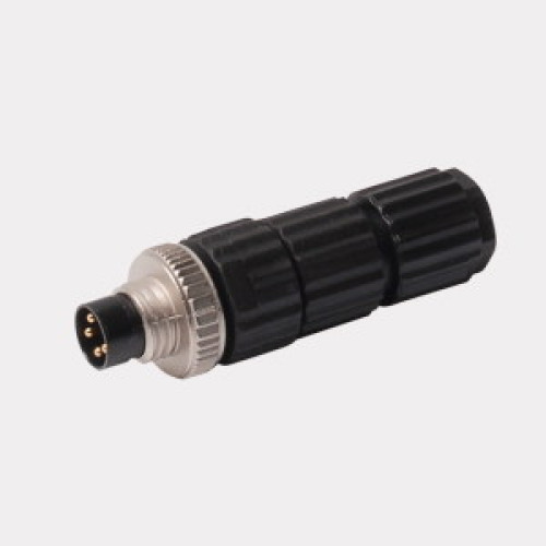 Field-Wireable Connector, Male Connector M8&nbsp;&times;&nbsp;1/&Oslash; 8&nbsp;mm, Straight