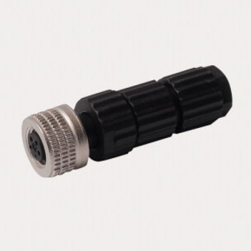 Field-Wireable Connector, Female Connector M8&nbsp;&times;&nbsp;1/&Oslash; 8&nbsp;mm, Straight