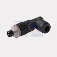 Field-Wireable Connector, Male Connector M8&nbsp;&times;&nbsp;1/&Oslash; 8&nbsp;mm, Angled