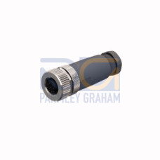 Field-Wireable Connector, Female Connector M12&nbsp;&times;&nbsp;1, Straight