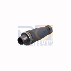 Field-Wireable Connector, Male Connector M12&nbsp;&times;&nbsp;1, Straight