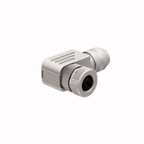 Field-Wireable Connector, Female Connector M12&nbsp;&times;&nbsp;1, Angled