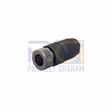 Field-Wireable Connector, Female Connector M12&nbsp;&times;&nbsp;1, Straight