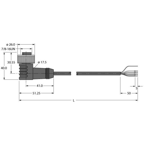Power Supply Cable, PUR, Connection Cable