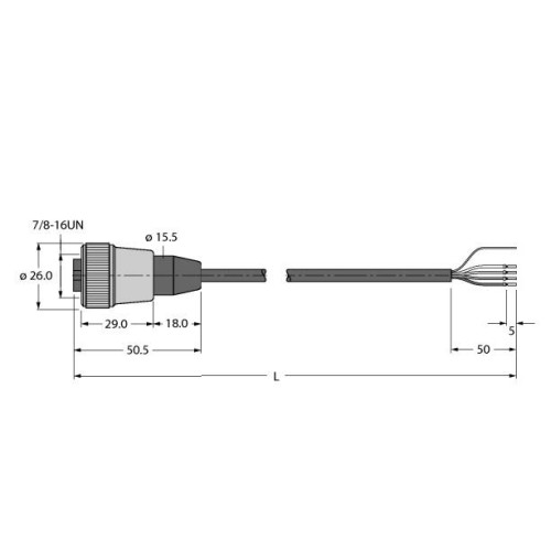 Power Supply Cable, PUR, Connection Cable