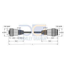 Power Supply Cable, PUR, Extension Cable