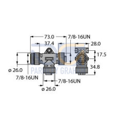2-Way Splitter, T-Splitter without Cable