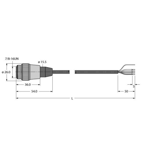Power Supply Cable, PUR, Connection Cable
