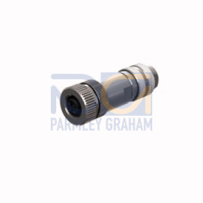 Field-Wireable Connector, Female Connector M12&nbsp;&times;&nbsp;1, Straight