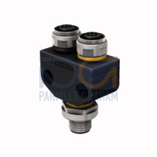 2-Way Splitter, Y-Splitter without Cable, M12&nbsp;&times;&nbsp;1 Male - 2x M12&nbsp;&times;&nbsp;1 Female