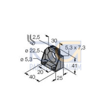 Mounting Accessories, Mounting Clamp, , Mounting bracket, GRIVORY GV-4H plastic