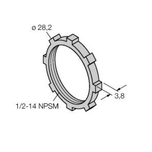 Accessories for Fieldbus Systems, 1/2'' Counter Nut for NPT Thread