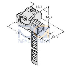 Mounting Accessories, Mounting Bracket, For Mounting UNT Magnetic Field Sensors