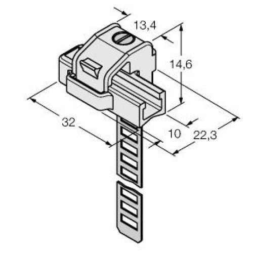 Mounting Accessories, Mounting Bracket, For Mounting UNT Magnetic Field Sensors