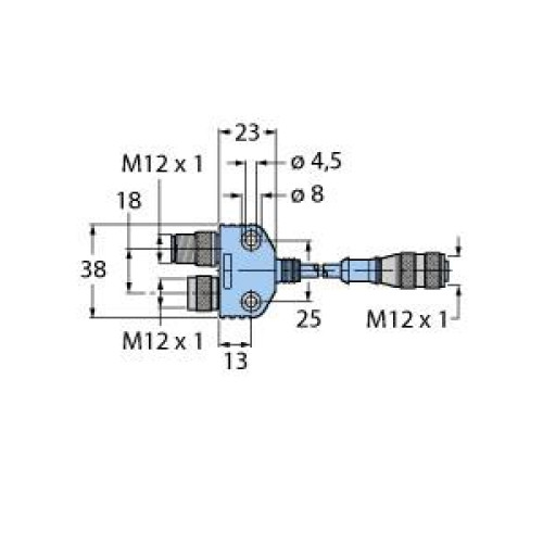 2-Way Splitter, PVC Cable Jacket, Thin